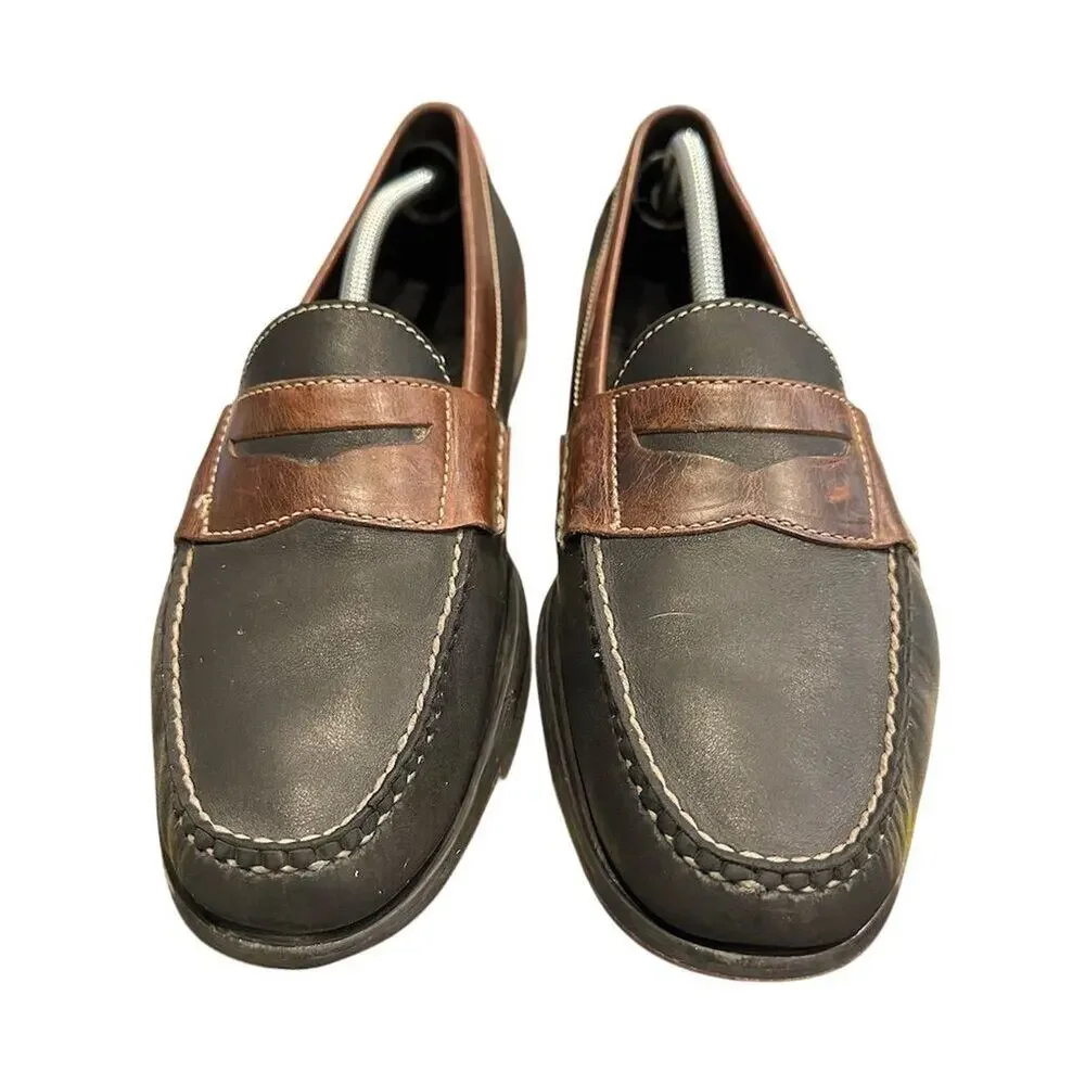 Cole Haan Men's Two-Tone ‎ brown Leather Penny Loafers Size 11.5 Multicolor
